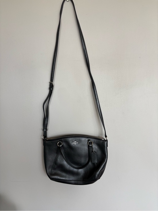 Coach Handbags - Coach Black Pebbled Leather Crossbody Satchel Bag NWT Silver Hardware F22316